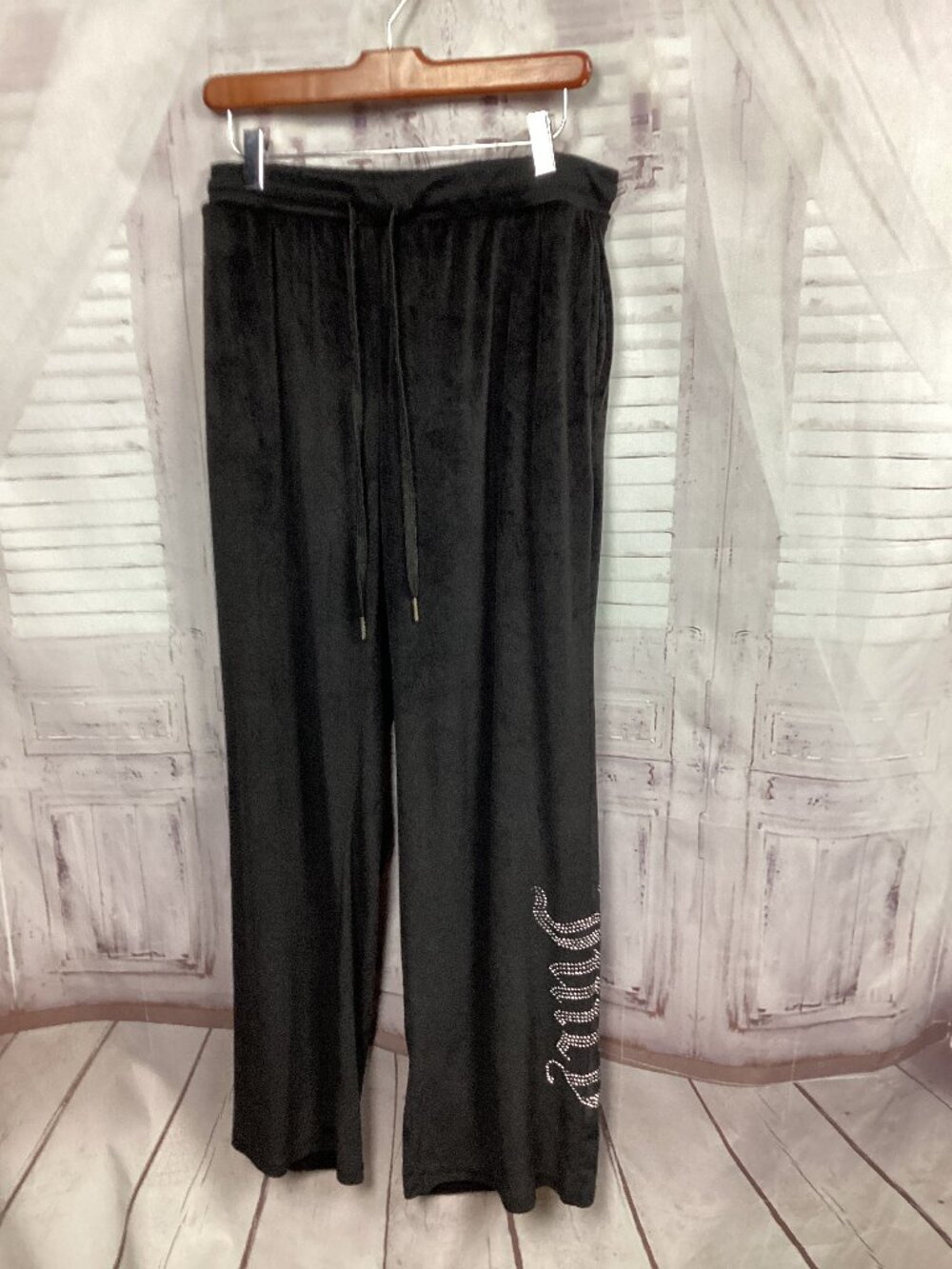 Juicy Couture Sleepwear Pants Velour Black L